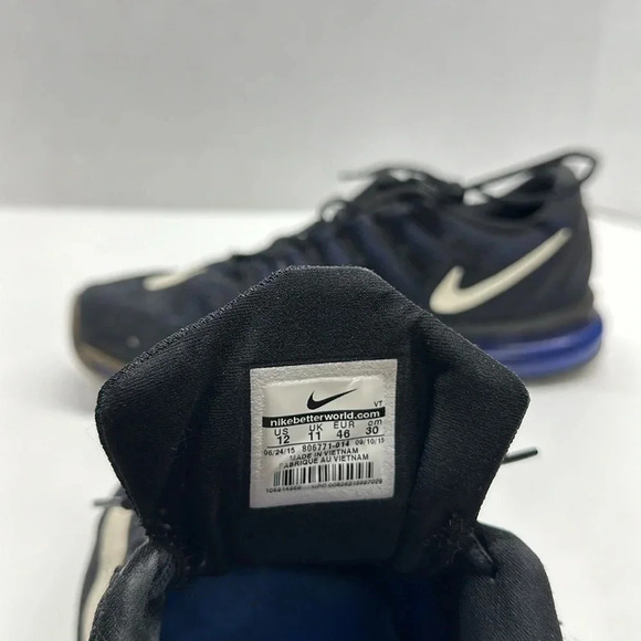 Nike Air Max Sneakers Running Shoes 2016 Black Blue 806771-001 Mens Size 12 - Picture 9 of 10